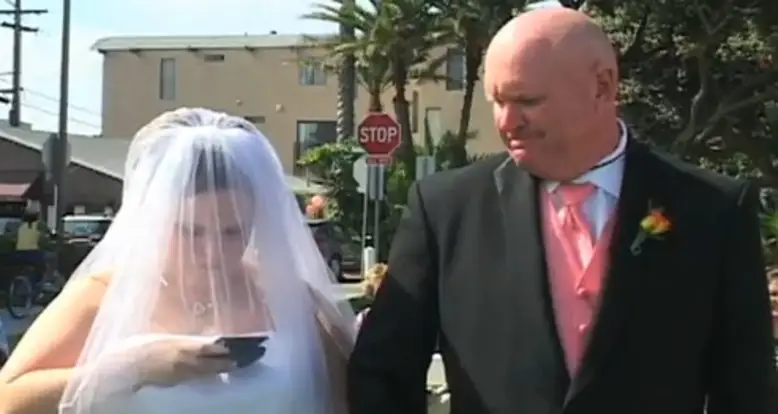Bride Texts During Her Own Wedding