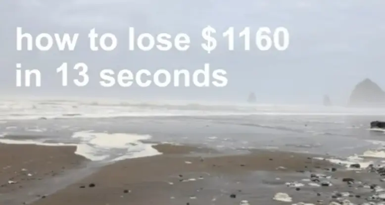 How To Lose $2400 In 24 Seconds
