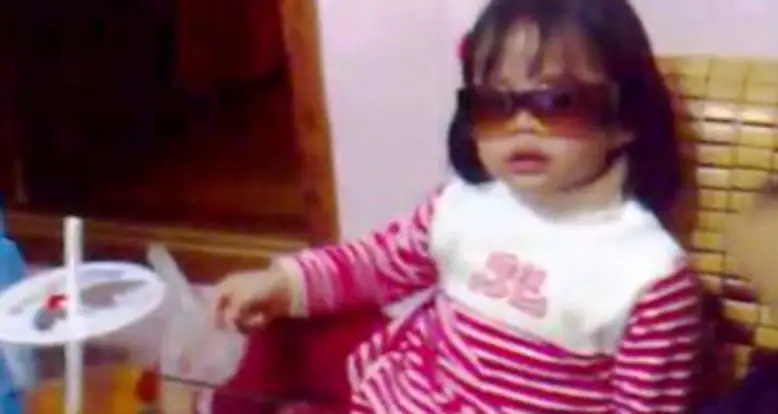 Child Stops Crying With Sunglasses