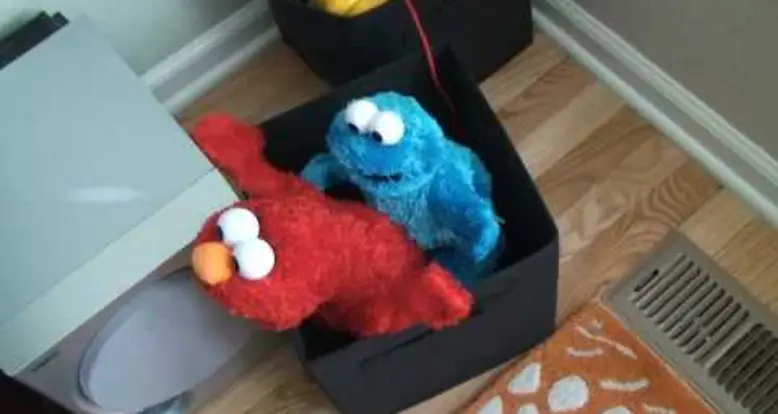 Cookie Monster And Elmo Get Dirty