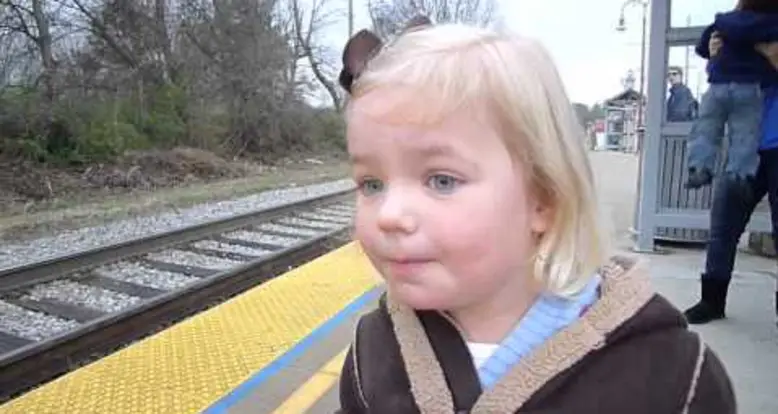 3 Year Old Loves The Train