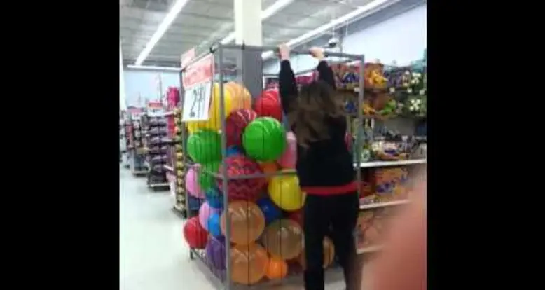 Girl Falls Into A Ball Pit At Walmart