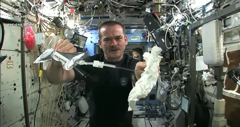 What Happens When You Wring A Washcloth In Space?