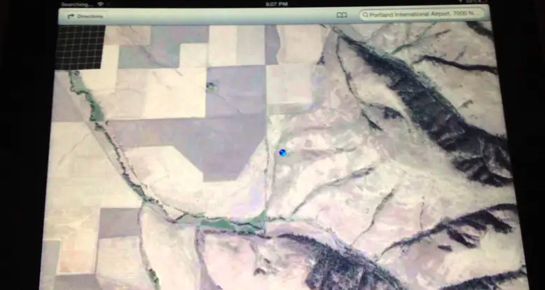 Looking At Apple Maps During A Flight