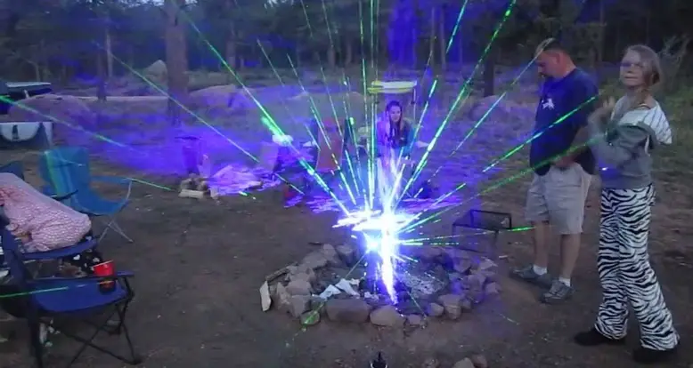 Shooting High Powered Lasers Into A Fire
