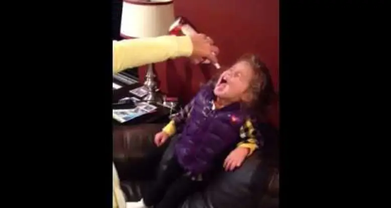 Little Girl Tries Whip Cream For The First Time