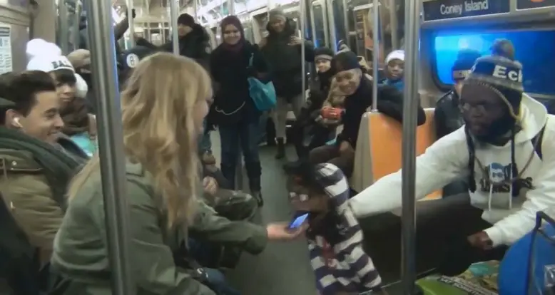 Ventriloquist Picking Up Girls On The New York City Subway
