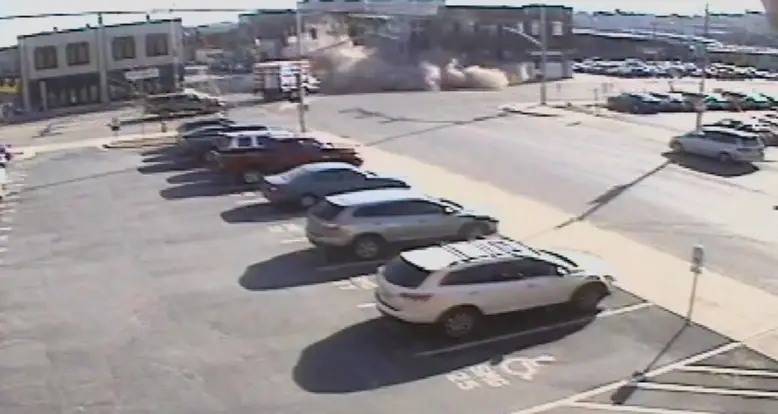 Watch This Driver Wipe Out A Building During A High Speed Chase