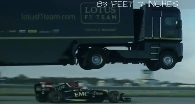 Watch This Semi Truck Hop Off A Ramp 83 Feet In The Air