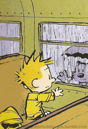 calvin hobbes gif rain Calvin And Hobbes Reimagined As Animated GIFs
