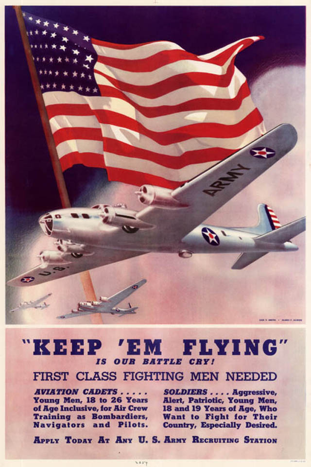 air force recruitment poseters propaganda keep em flying 25 Awesome Vintage Air Force Recruitment Posters