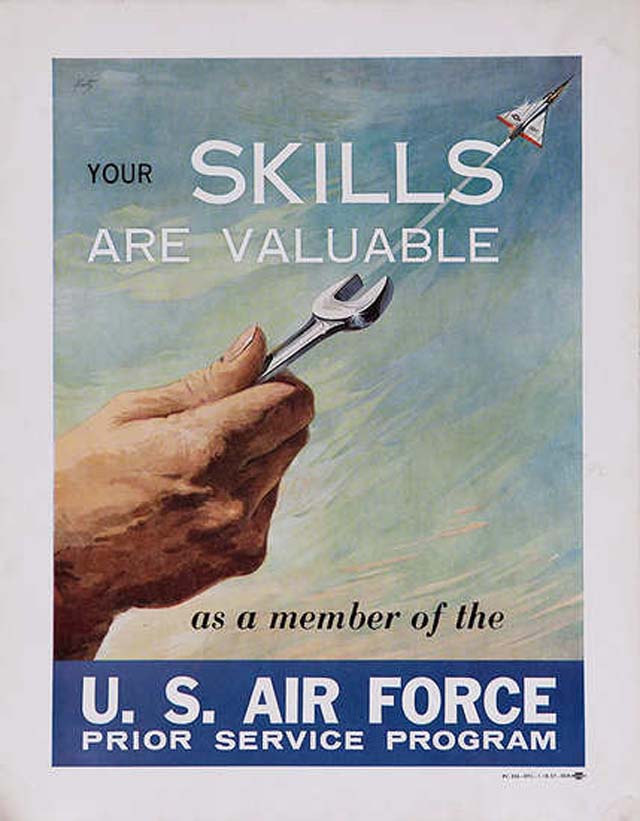 air force recruitment poseters propaganda skills valuable 25 Awesome Vintage Air Force Recruitment Posters