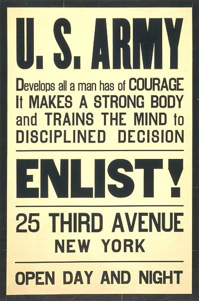 us army recruitment posters propaganda third avenue 25 Awesome Vintage Army Recruitment Posters