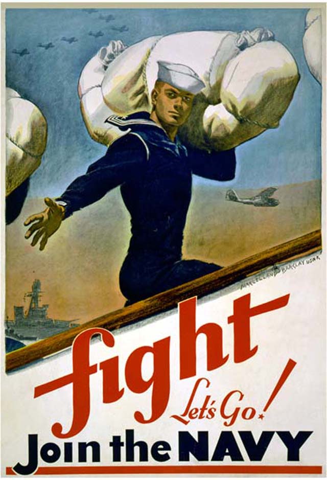 us navy recruitment posters propaganda fight 40 Awesome Vintage Navy Recruiting Posters