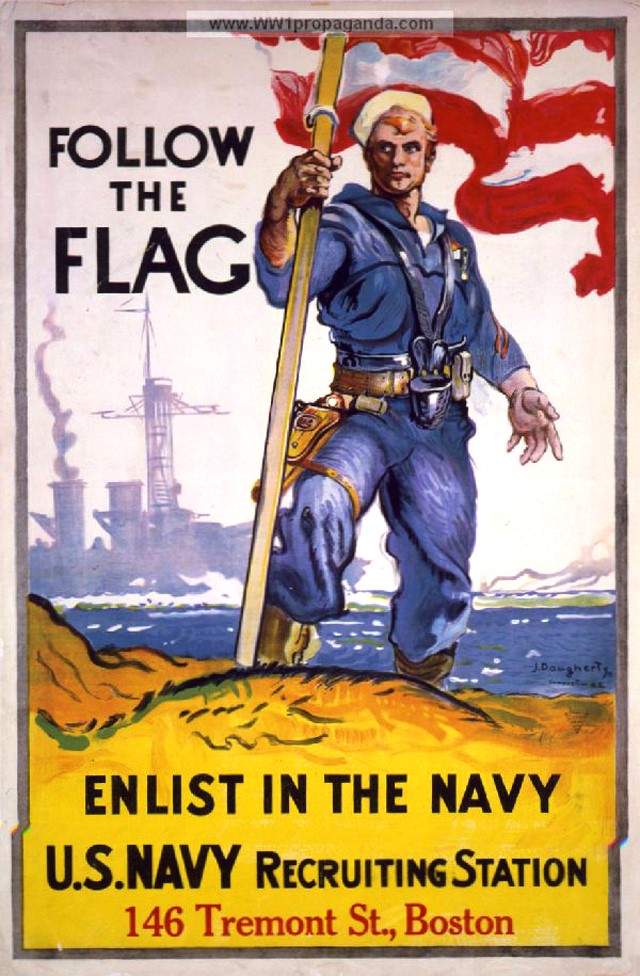 us navy recruitment posters propaganda flag 40 Awesome Vintage Navy Recruiting Posters