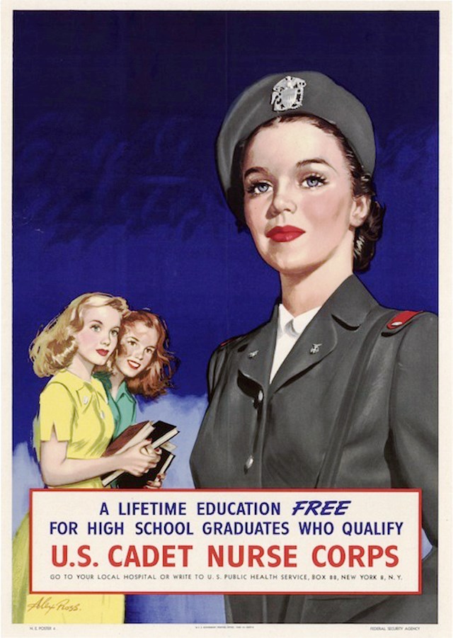 us nurses recruitment posters propaganda corps 30 Awesome Vintage Military Nurse Recruiting Posters