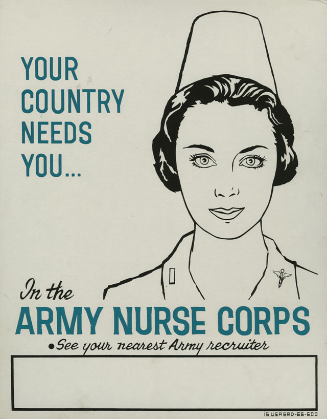 us nurses recruitment posters propaganda country 30 Awesome Vintage Military Nurse Recruiting Posters