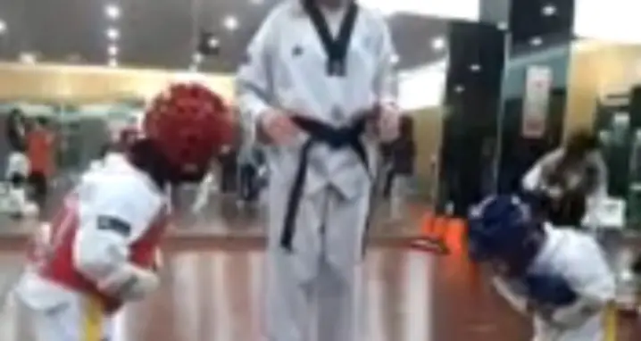 Five Year Olds Taekwondo Fight