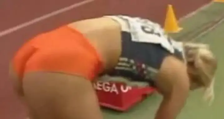 Television Announcer Really Likes Olympians Butt