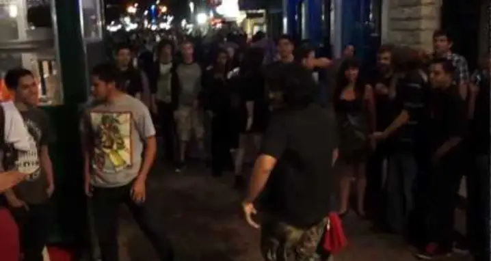 A Drunk Idiot Gets Knocked Out At SXSW