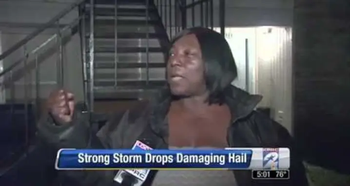 Woman Describes Ridiculous Hail Storm