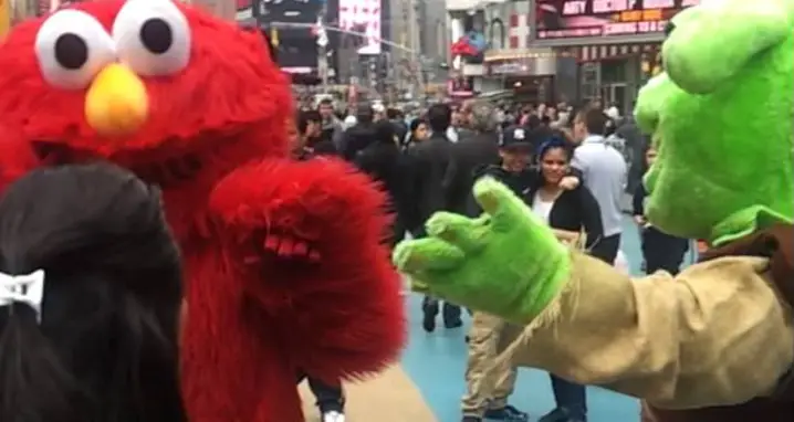 Racist Elmo Takes Over Times Square