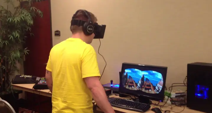 Guy Scared Of Roller Coasters Tries Virtual Reality
