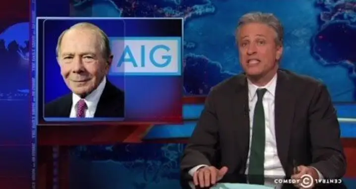 Jon Stewart Blasts Hank Greenberg For Crying Over AIG’s $182 Billion Bailout