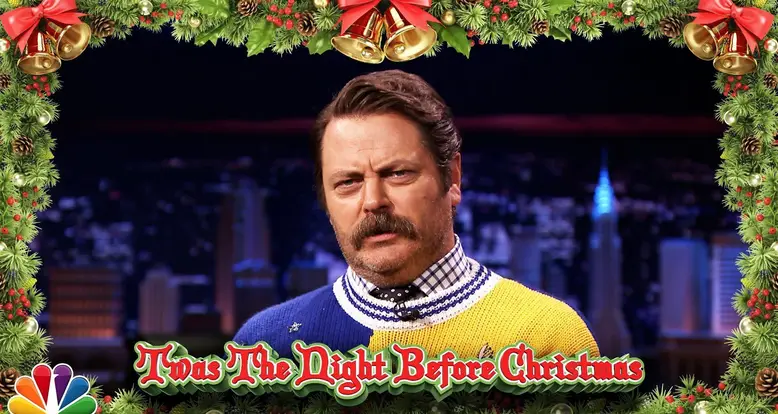 Nick Offerman Remixes The Christmas Classic “Twas the Night Before Christmas”