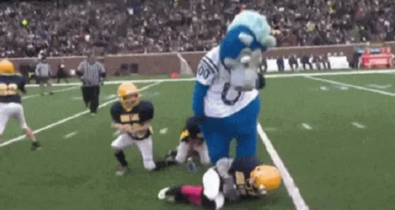 21 GIFs Of Kids Versus Mascots, The Best Halftime Show Ever