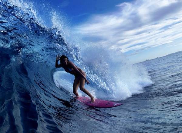 Anastasia Ashley Surfing